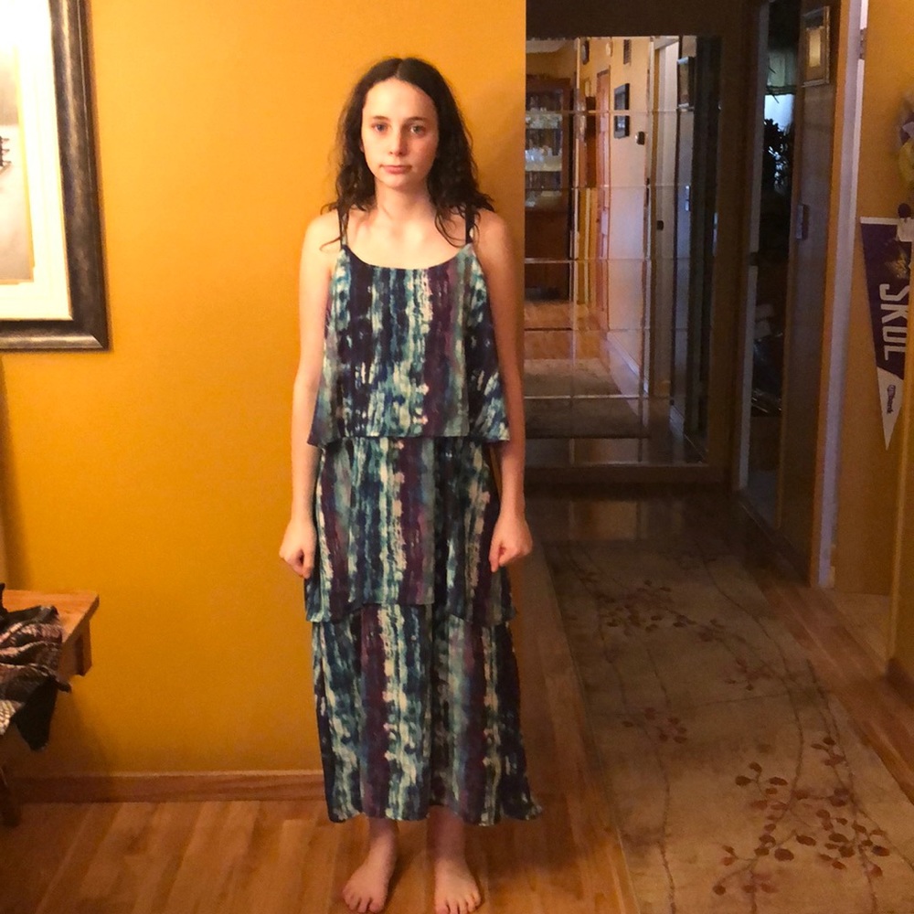Tie dye maxi dress